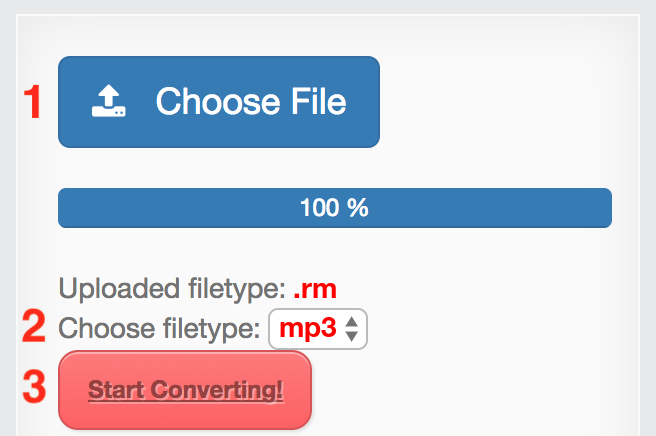 How to convert RM files online to MP3